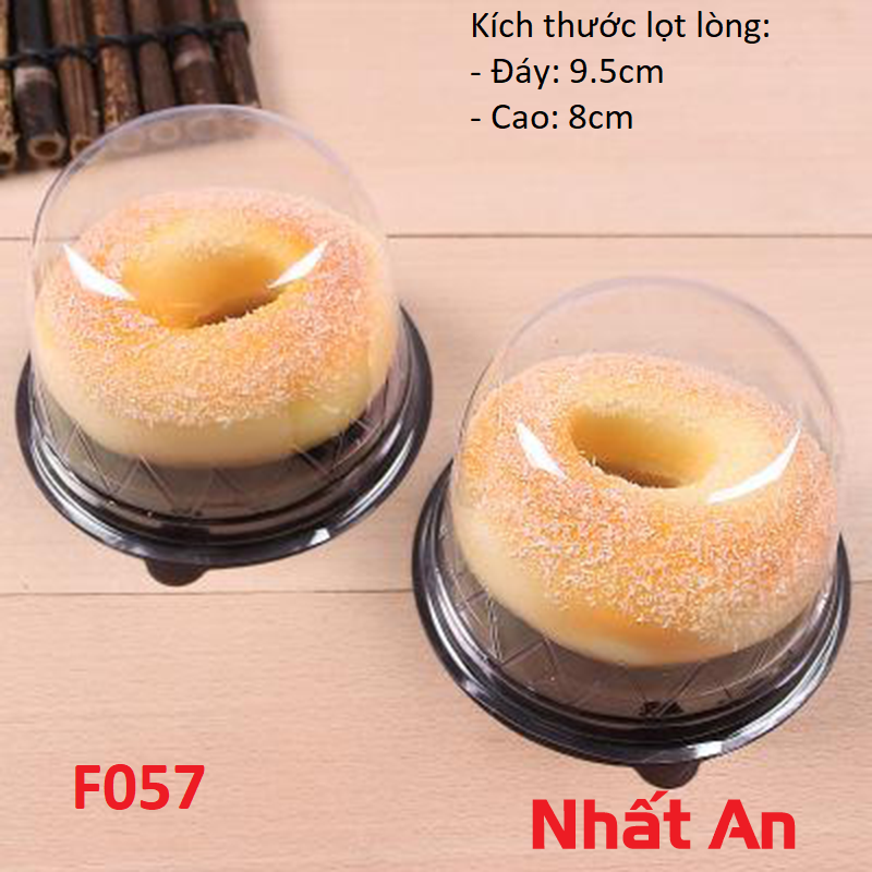Hộp nhựa đế đen tròn F057