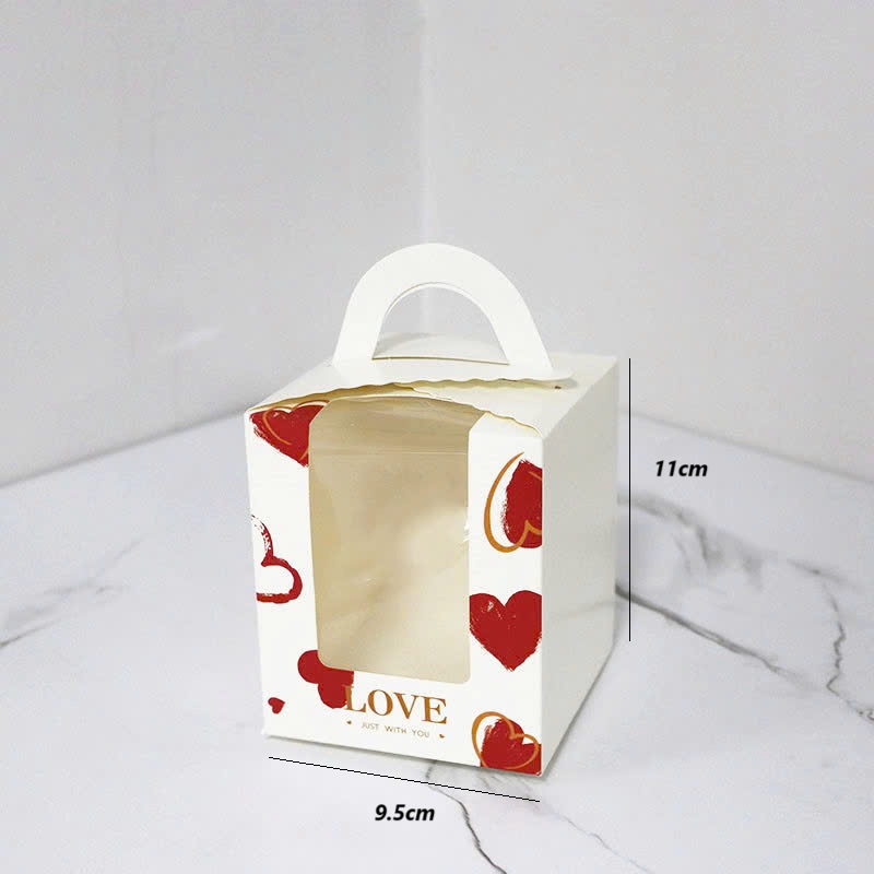 Hộp cupcake 1 bánh trái tim Love