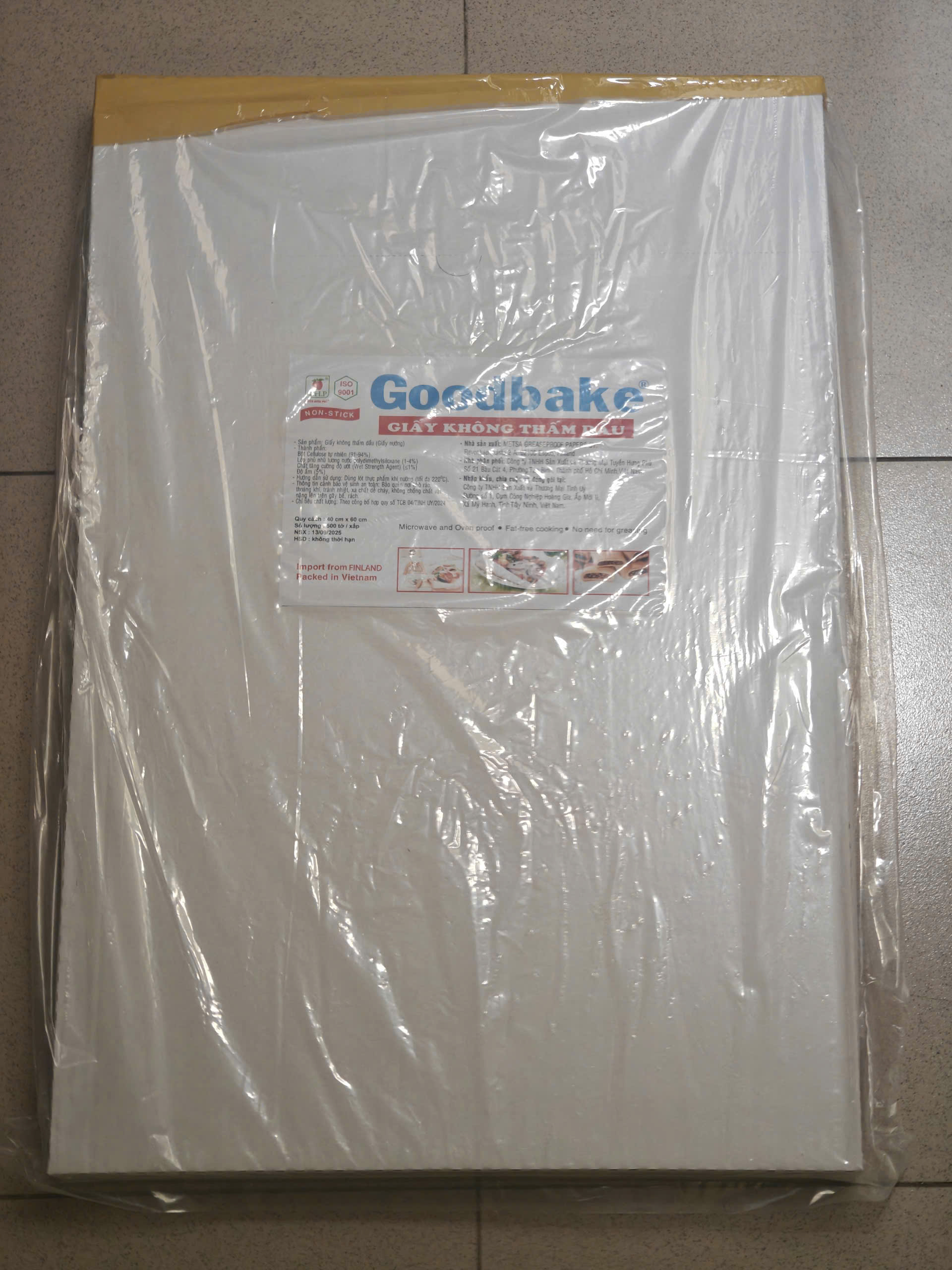 Giấy nướng bánh cắt sẵn 40x60cm 500 tờ