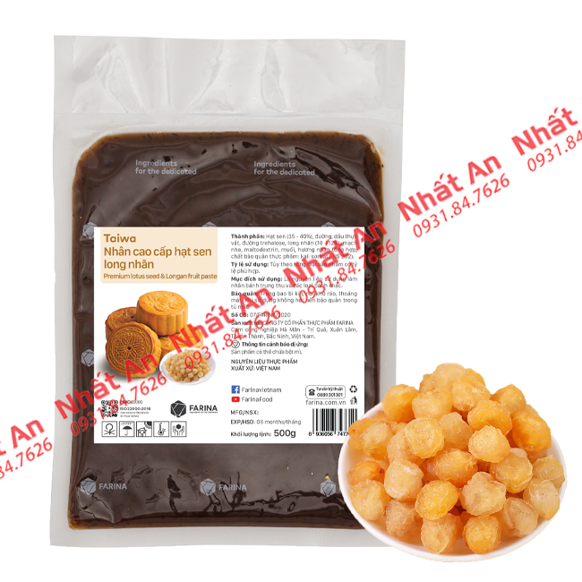 Nhân trung thu hạt sen long nhãn cao cấp Taiwa Farina 500gr