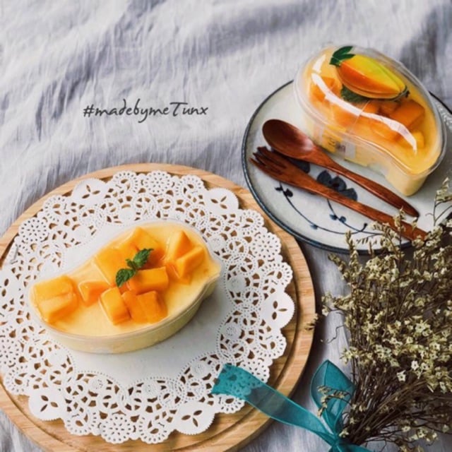 Hộp nhựa quả xoài XY588 (10 - 50 - 100 cái / tem xoài)