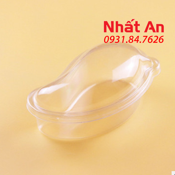 Hộp nhựa quả xoài XY588 (10 - 50 - 100 cái / tem xoài)