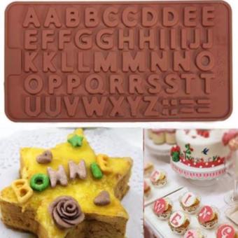 Khuôn silicone 26 chữ cái nâu
