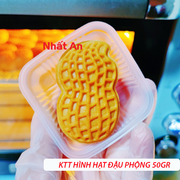 Khuôn trung thu 2 mặt hạt đậu phộng 50gr