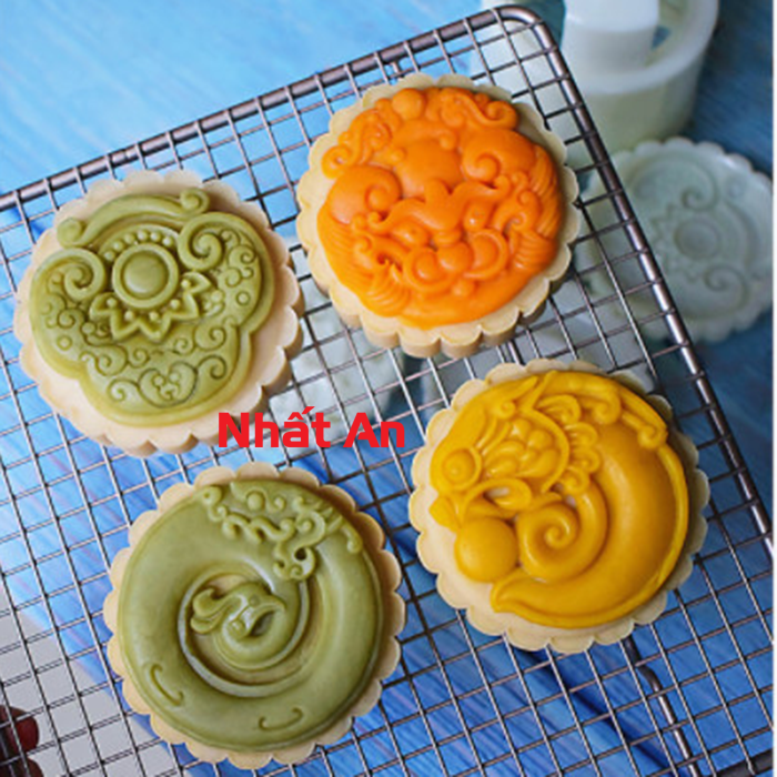Khuôn trung thu họa tiết ngọc rồng 150 - 180gr
