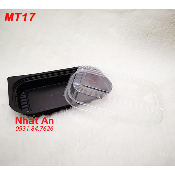 Hộp nhựa đế đen hình chữ nhật MT17