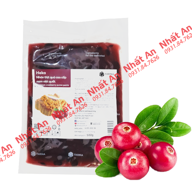 Nhân trung thu nam việt quất HEKA FARINA 500gr