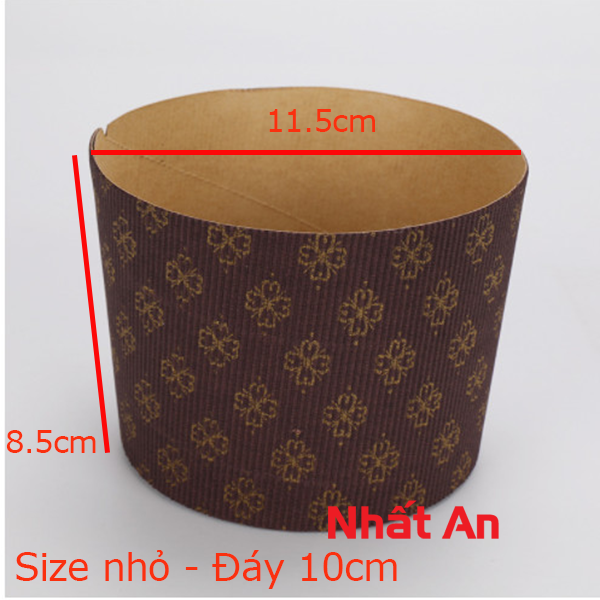 Khuôn Giấy Panettone / Cup giấy Panettone Màu Nâu (Có 3 size)