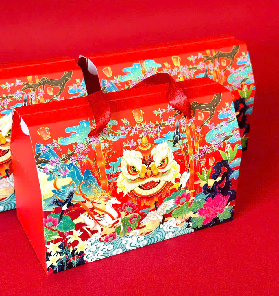 Hộp Tết Nghênh Xuân Kẹo Mứt - Trung