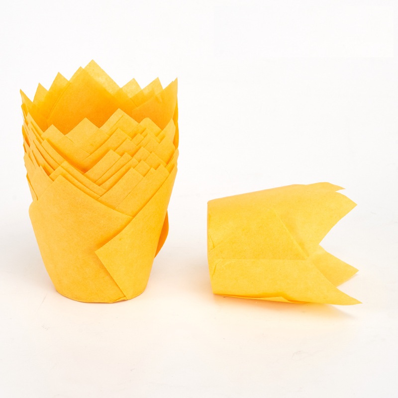 Cup giấy (chén giấy) tulip màu vàng lốc 50 cái