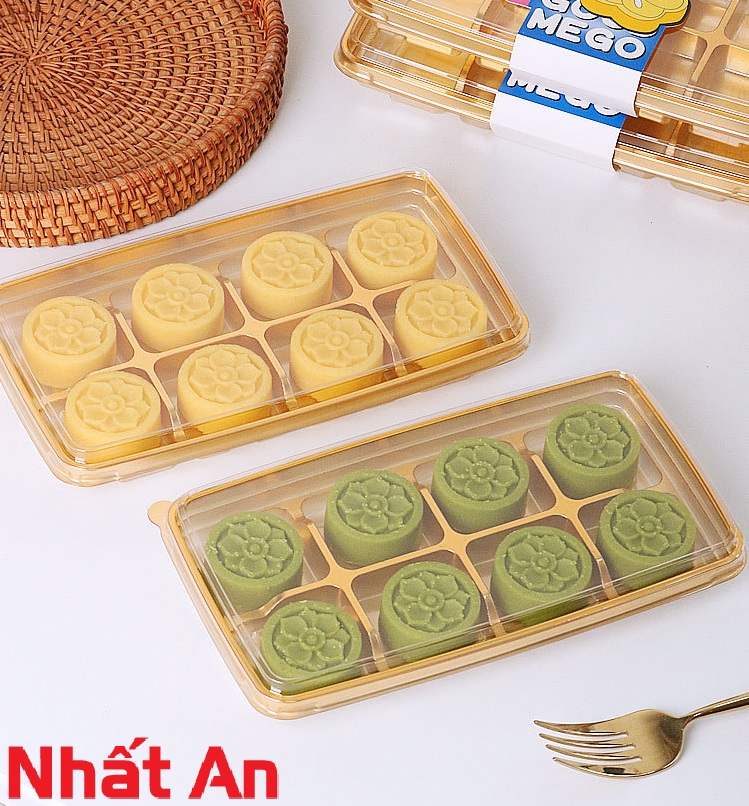 Hộp nhựa 8 ngăn đế vàng H288