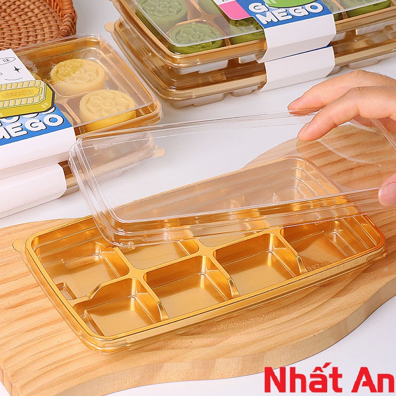 Hộp nhựa 8 ngăn đế vàng H288