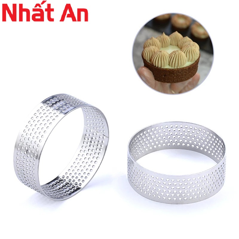 Khuôn ring tart có lỗ hình tròn 6cm - 8cm - 10cm