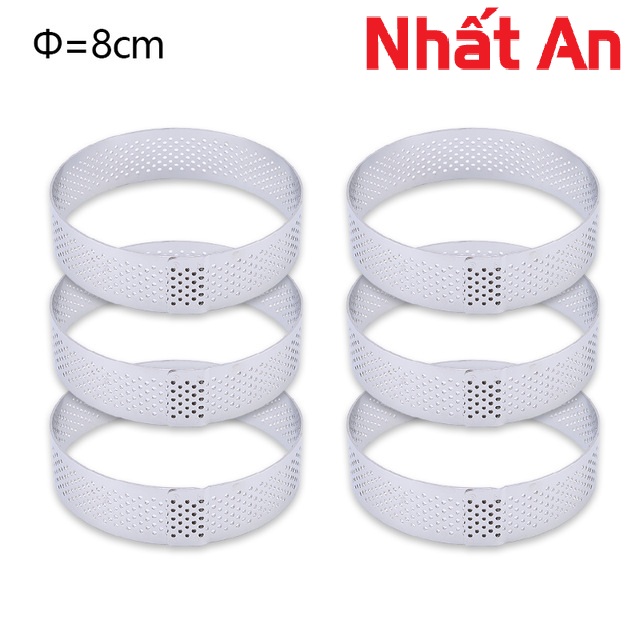 Khuôn ring tart có lỗ hình tròn 6cm - 8cm - 10cm