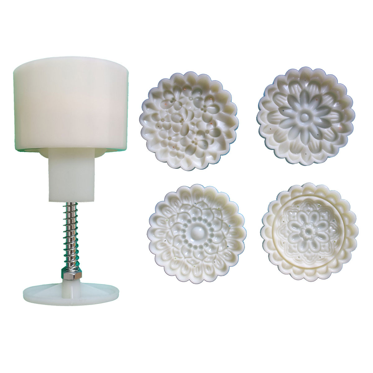 Khuôn Trung Thu 4 mặt Hoa Mỏng Manh 125gr