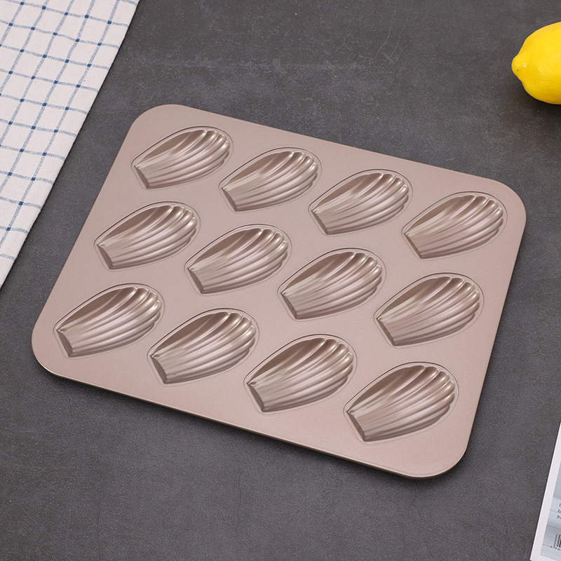 Khuôn 12 vỏ sò chống dính cho bánh Madeleine