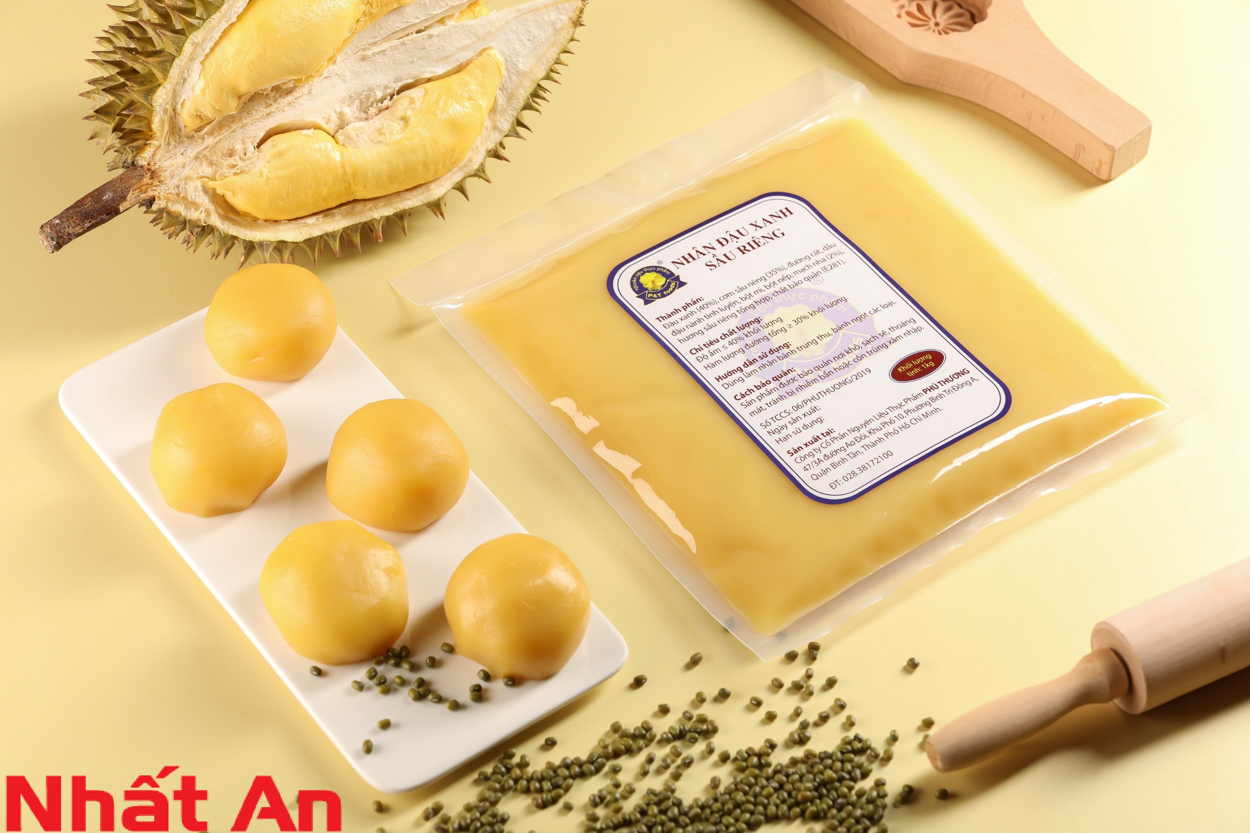 Nhân Trung Thu Đậu Xanh Sầu Riêng Phú Thương 1kg