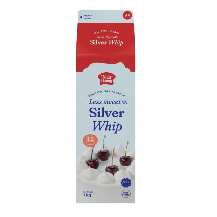Kem trang trí bánh Silver Whip ít ngọt 1kg / Topping Silver Whip less sweet 1kg