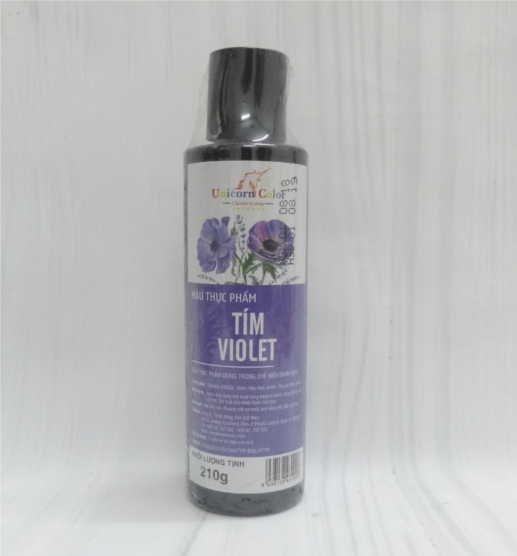 Màu nước tím violet unicorn 210gr