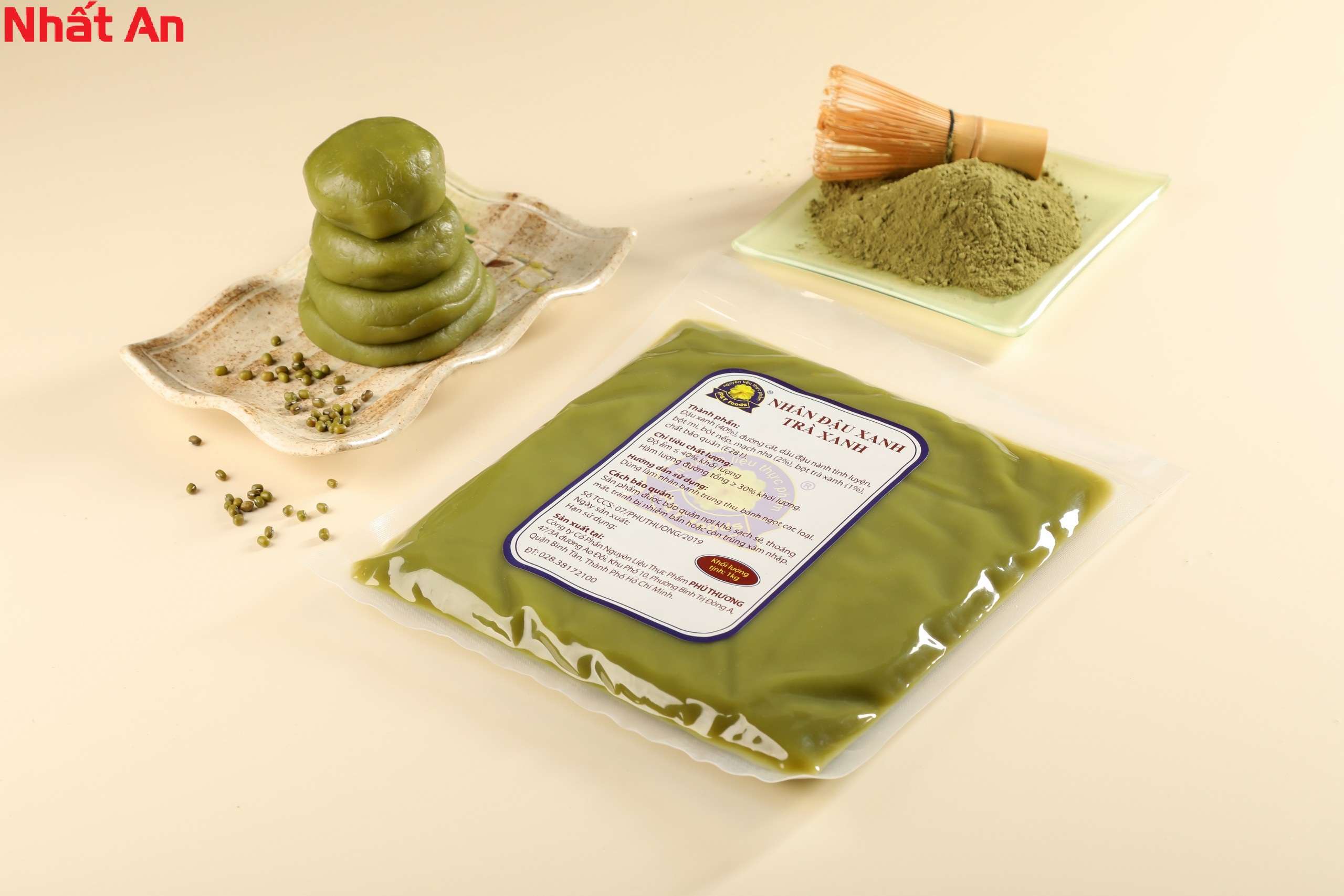 Nhân Đậu Xanh Trà Xanh Phú Thương 1kg