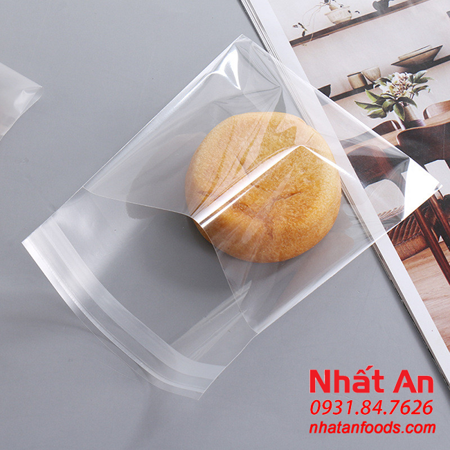 Túi dán đựng bánh trung thu trong suốt 14x14cm - 100 cái