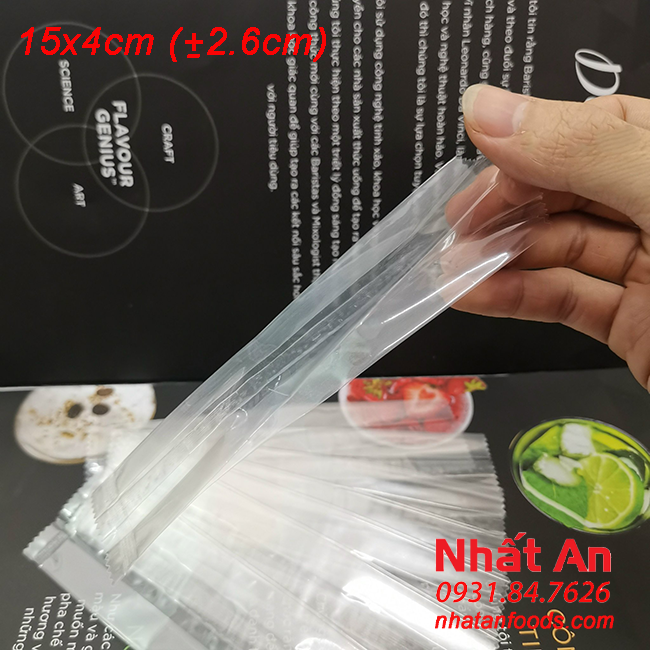 Túi bánh thuyền trơn nhựa mờ 4x15cm - 50 cái