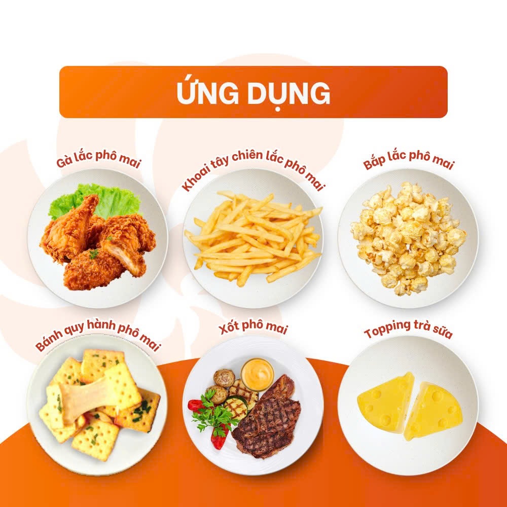 Bột Phô Mai lắc cam Tornado Vị Truyền Thống 100gr & 1kg