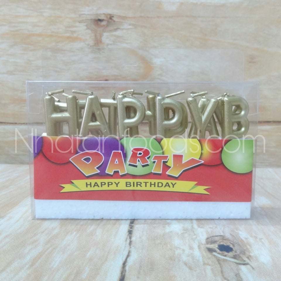 Nến chữ HAPPY BIRTHDAY (có nhiều màu)
