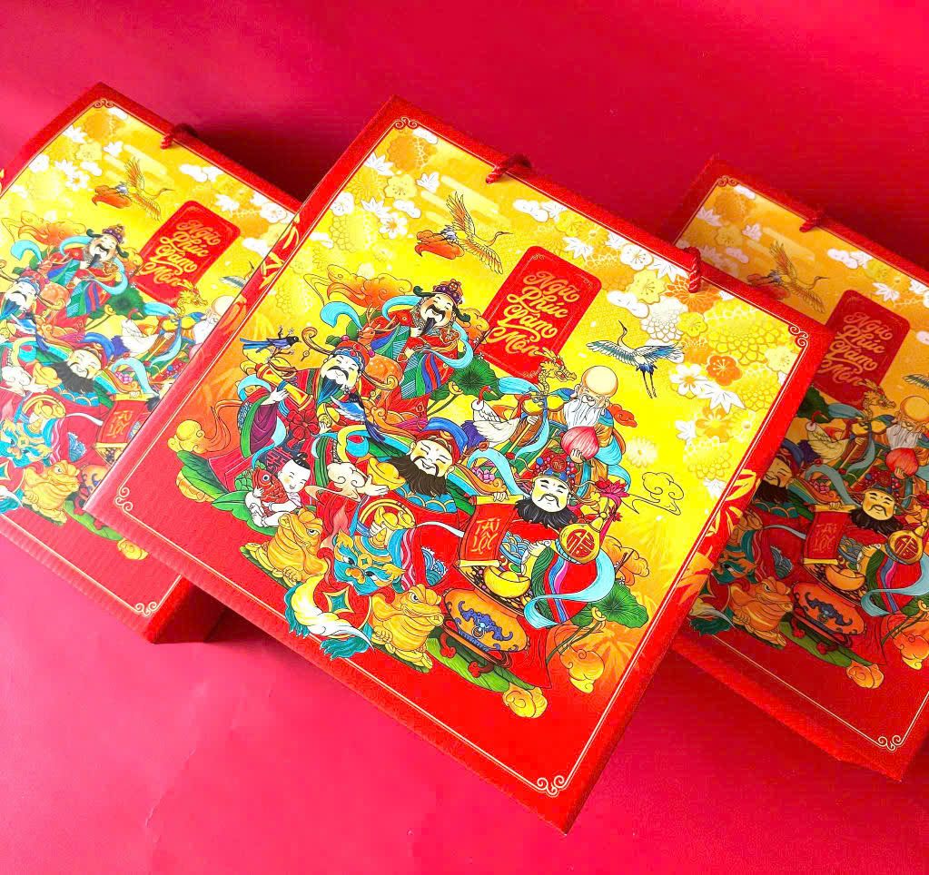 Hộp Tết Carton Bồi Không Túi Xuân Đắc Lộc
