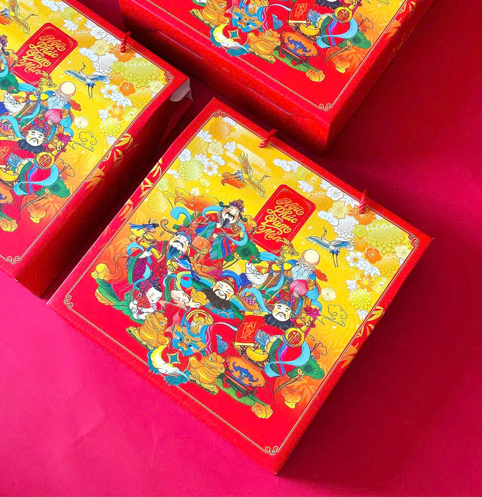 Hộp Tết Carton Bồi Không Túi Xuân Đắc Lộc