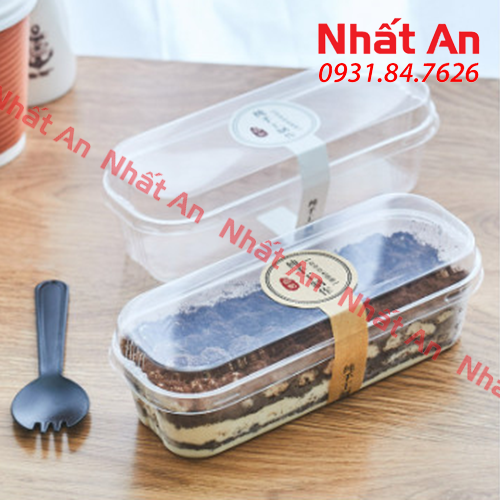 Hộp nhựa trong hình chữ nhật bánh mousse XY599