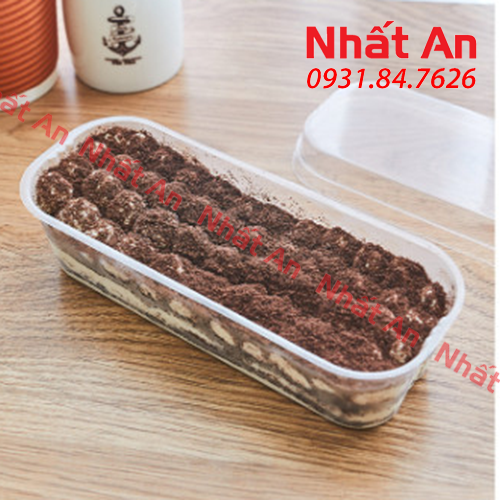 Hộp nhựa trong hình chữ nhật bánh mousse XY599
