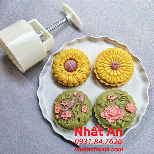 Khuôn trung thu 4 mặt Chim bồ các Hoa Hướng Dương (150gr/ 200gr)