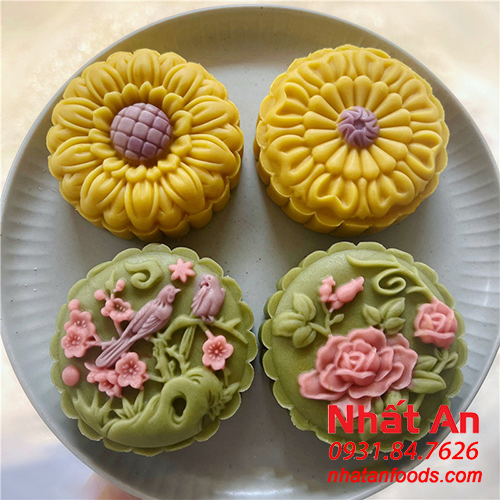 Khuôn trung thu 4 mặt Chim bồ các Hoa Hướng Dương (150gr/ 200gr)