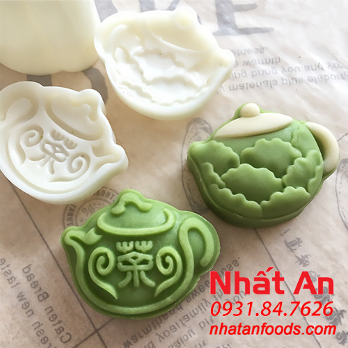 Khuôn trung thu lò xo 2 mặt Ấm Trà 50gr - 65gr