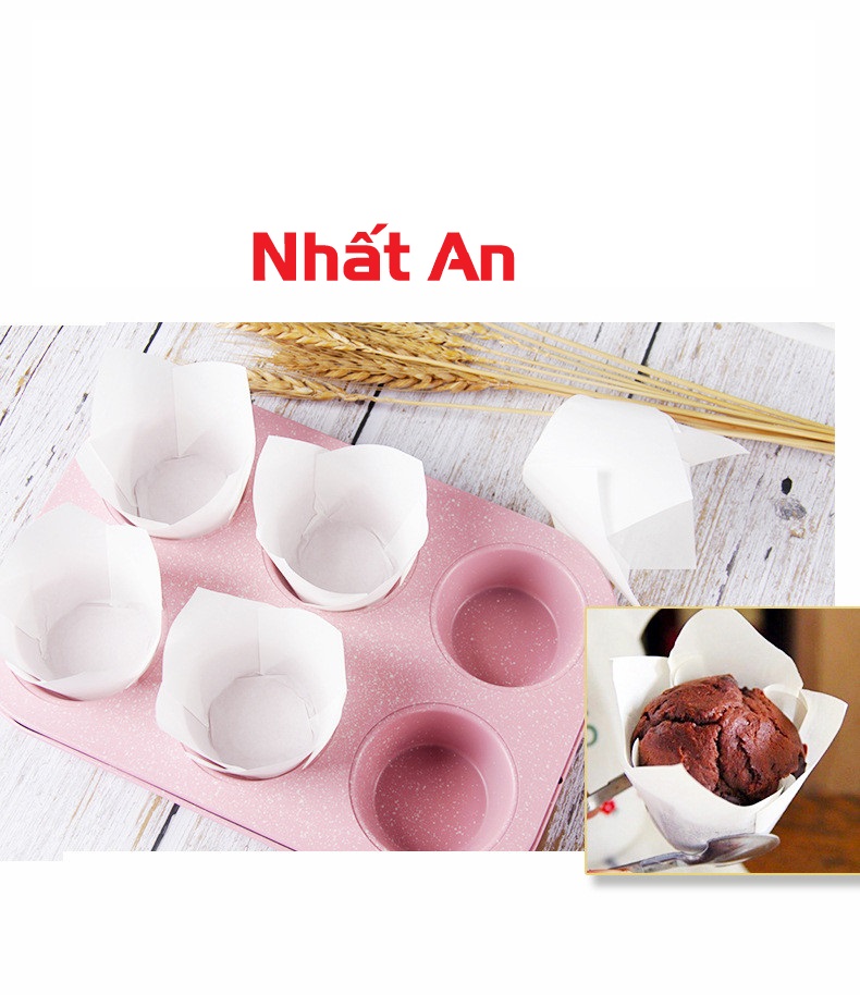 Cup giấy (chén giấy) tulip màu trắng lốc 200 cái
