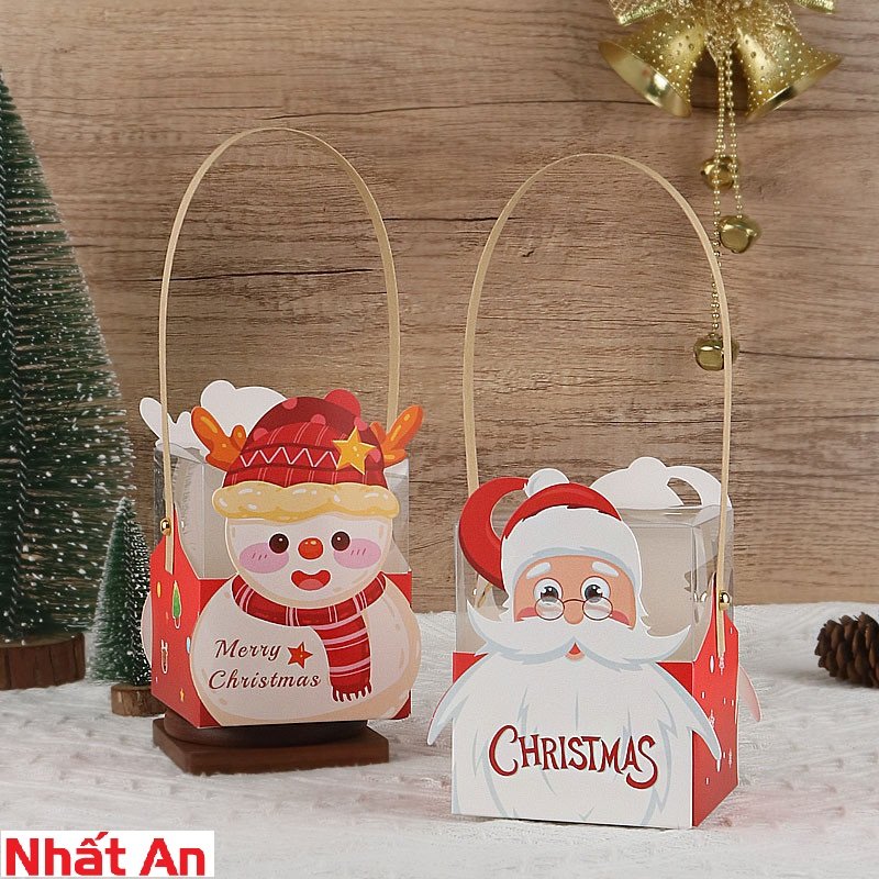 Hộp đựng bánh kẹo Giáng Sinh kute - Ông già Noel