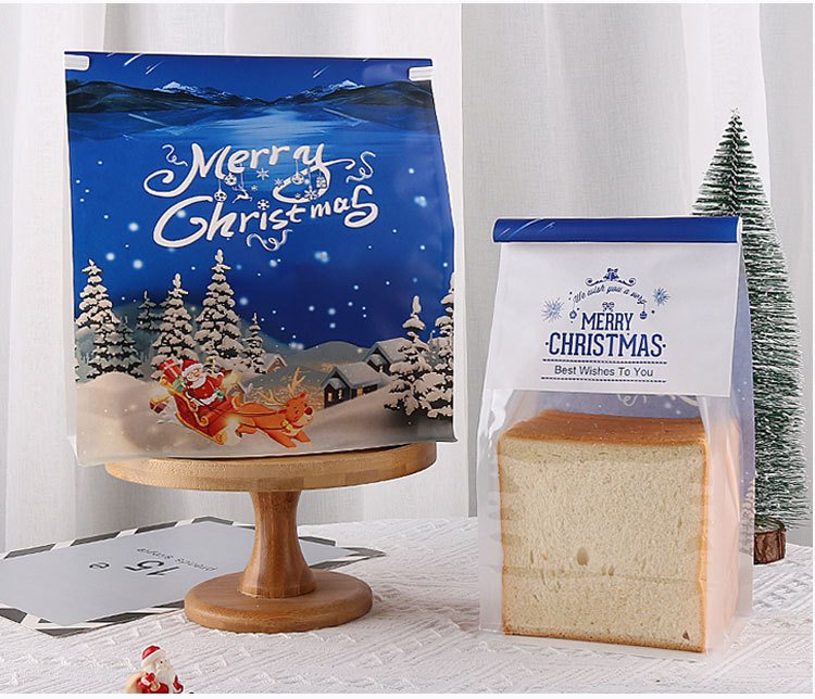 Túi đựng bánh dây gài Noel-Size lớn màu xanh