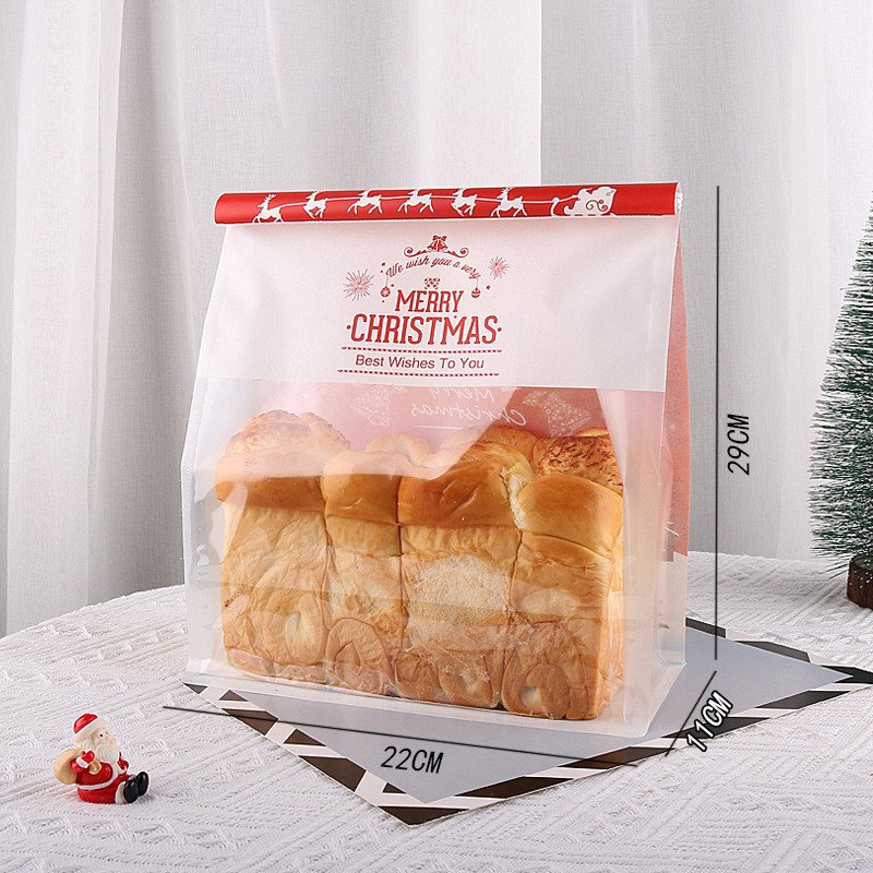 Túi đựng bánh dây gài Noel-Size lớn màu đỏ