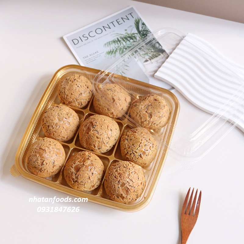 Hộp nhựa 9 ngăn vàng QF999