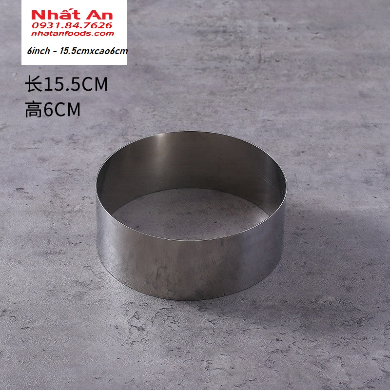 Khuôn ring tròn làm bánh mousse TQ  cao 6cm (có 4 size)