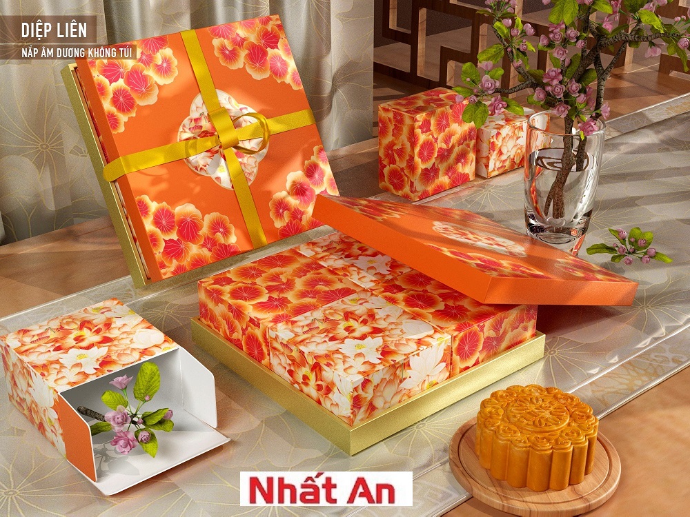 Hộp trung thu 4 bánh Diệp Liên không túi 150gr-250gr