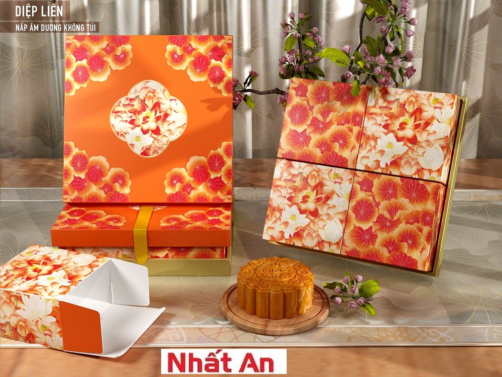 Hộp trung thu 4 bánh Diệp Liên không túi 150gr-250gr