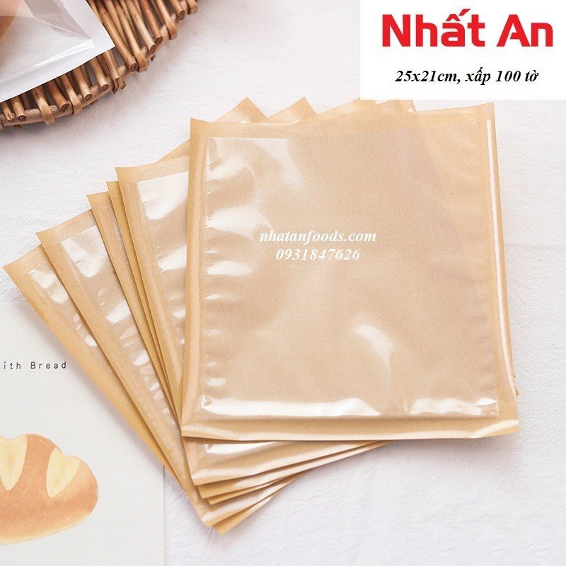 Túi đựng bánh mì trơn có 2 màu 21 x 24cm có 2 màu - Set 100 túi