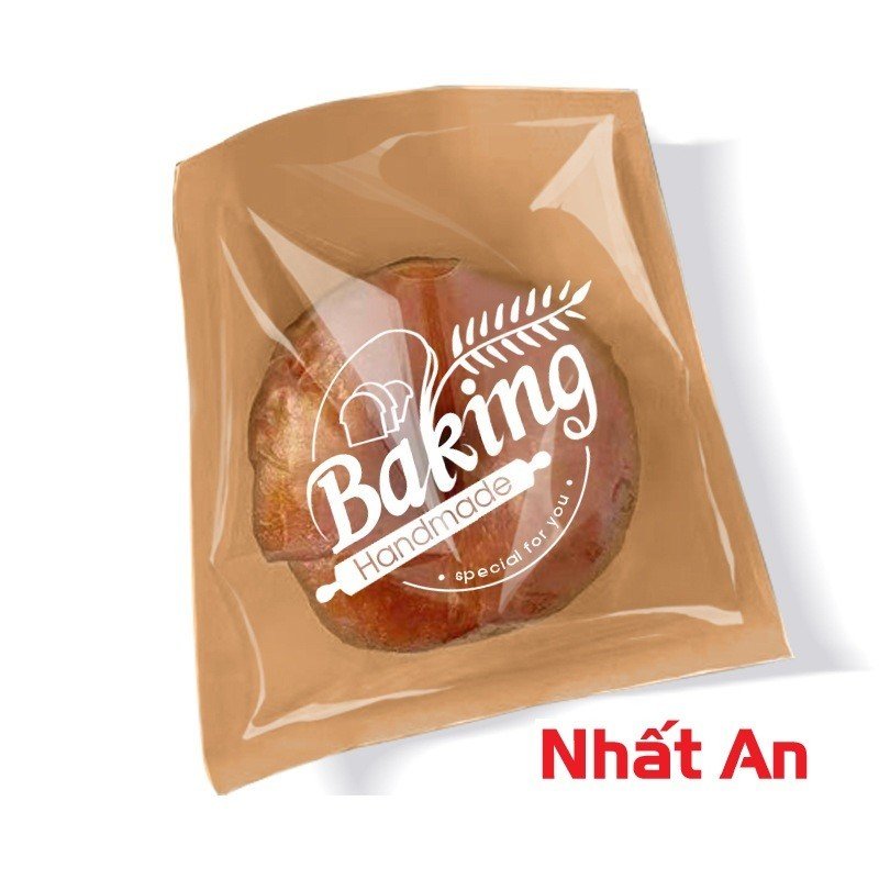 Túi đựng bánh mì Baking có 2 màu 21 x 24cm - Set 100 túi