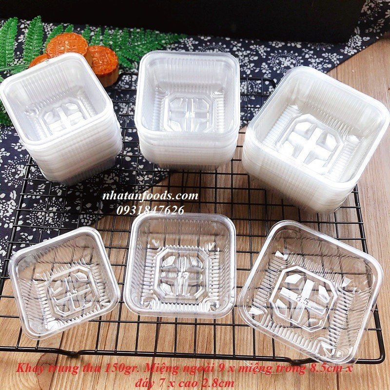 Khay trung thu thành thấp 150gr Màu Trắng