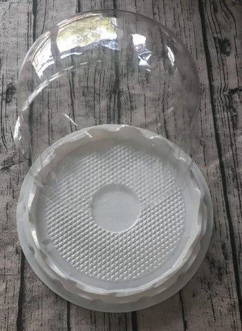 Hộp nhựa tròn đế trắng HH47 (19cm)