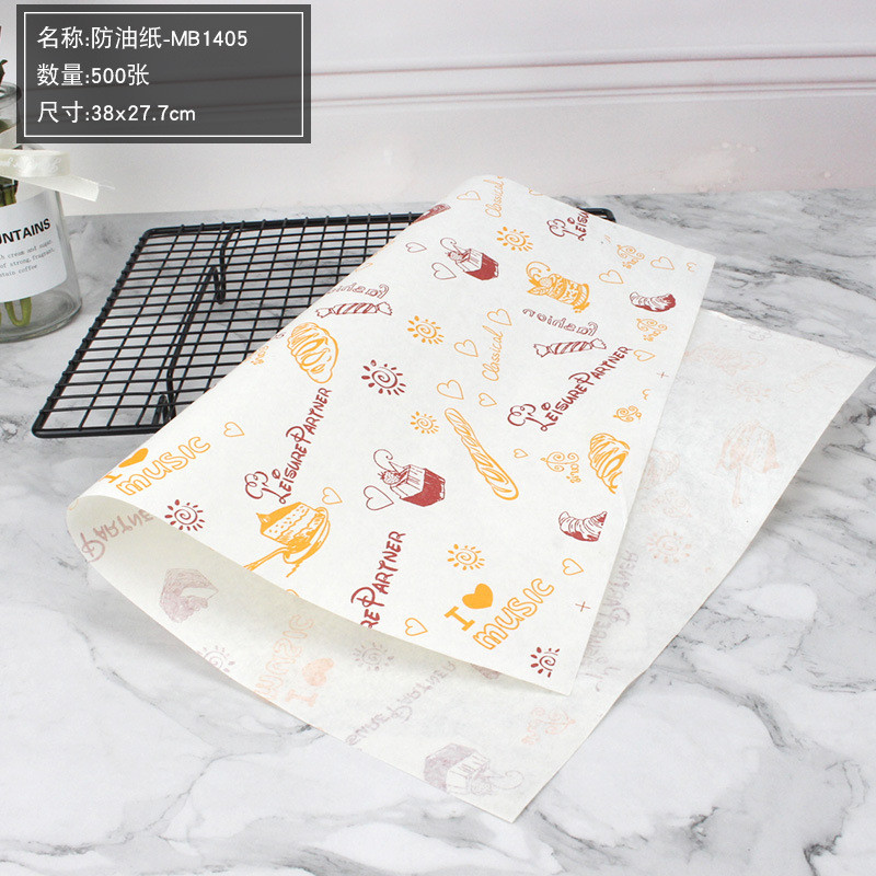 Giấy gói sandwich, gói hamburger, lót bento 38x27.7cm