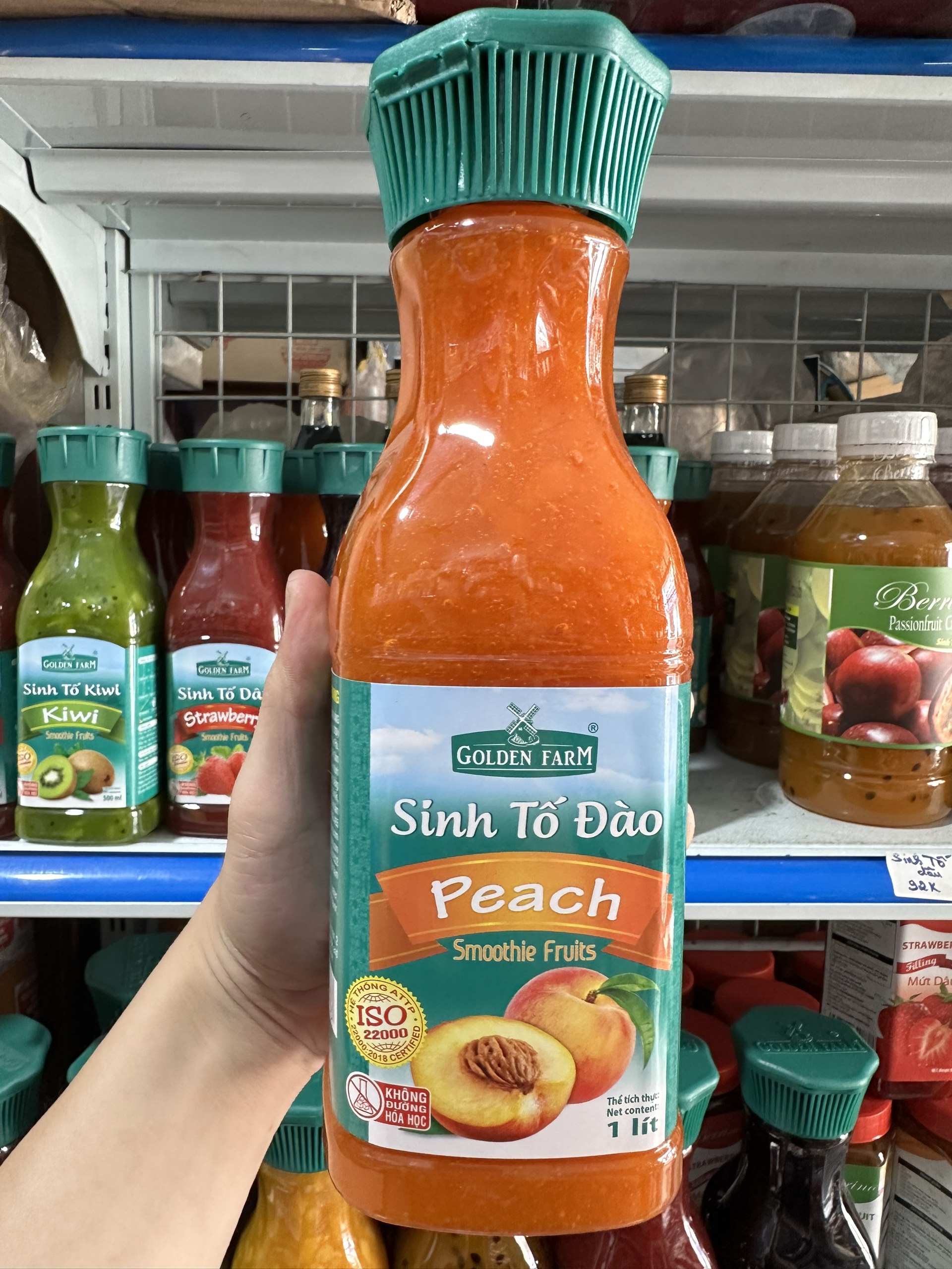 Sinh tố đào Golden Farm 500ml/1 lít