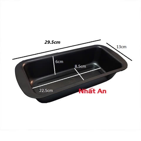 Khuôn hình chữ nhật chống dính 25x11cm (kt trong)